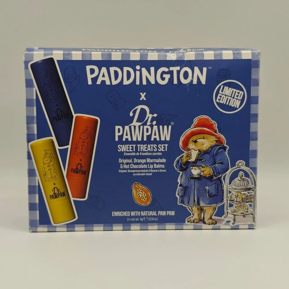 Paddington x Dr. PawPaw Sweet Treats Lip Balm Set of 3 New Authentic